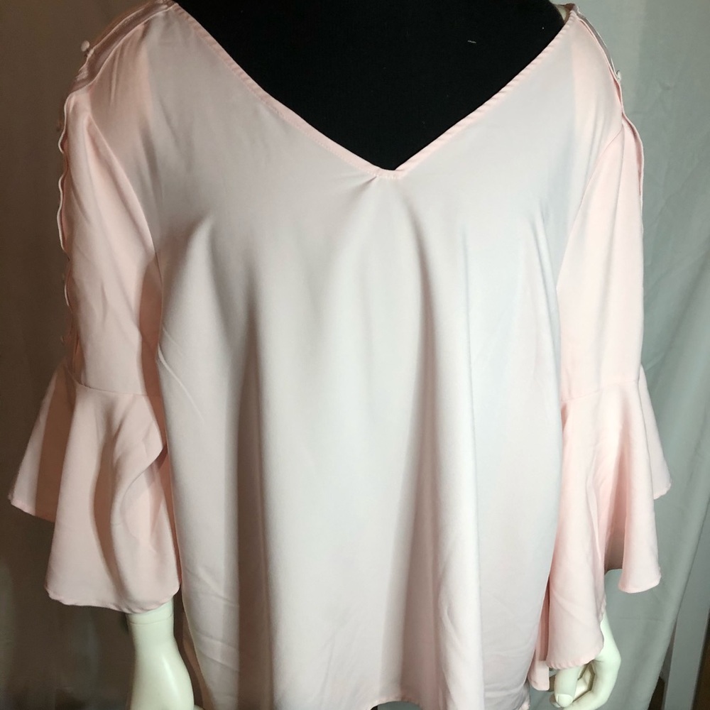 Blush pink Lane Bryant blouse size 22/24